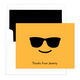 Yellow Cool Emoji Folded Note Cards Image 1 of 3